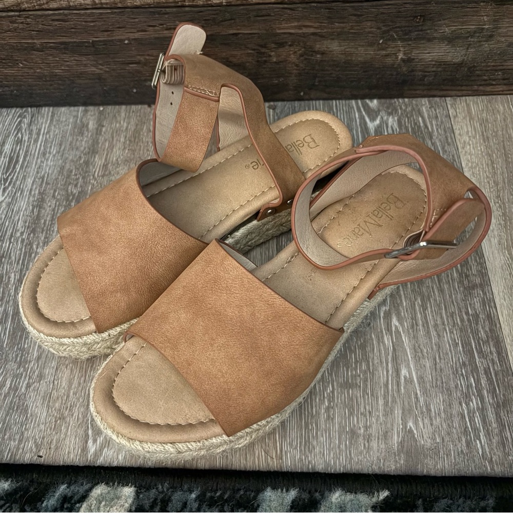 Platform Ankle Strap Espadrilles Sandals 7.5 - Picture 2 of 5